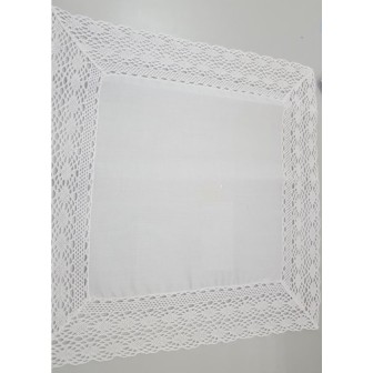 982993-000 PAÑUELO ENCAJE ALGODON 100% BLANCO Venta en piezas de 1.00 U