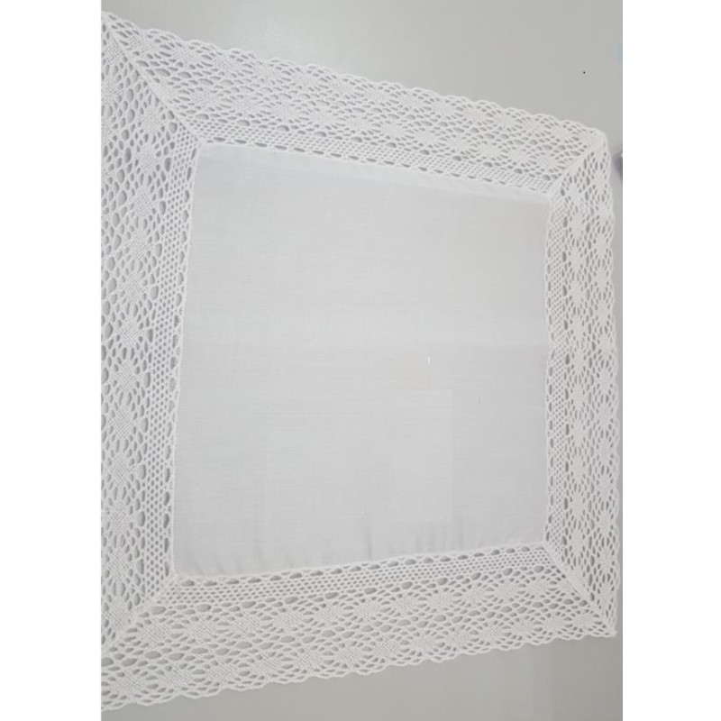 982993-000 PAÑUELO ENCAJE ALGODON 100% BLANCO Venta en piezas de 1.00 U