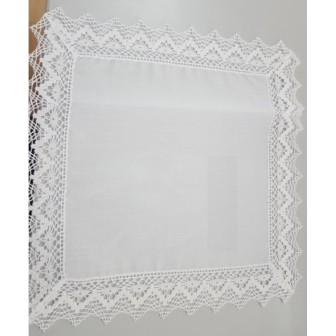 982994-000 PAÑUELO ENCAJE ALGODON 100% BLANCO Venta en piezas de 1.00 U
