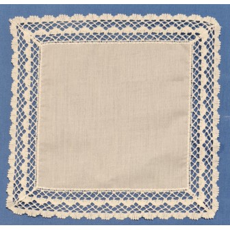 983687-000 PAÑUELO ENCAJE ALGODON 100% BLANCO Venta en piezas de 1.00 U