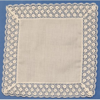 983692-000 PAÑUELO ENCAJE ALGODON 100% BLANCO Venta en piezas de 1.00 U