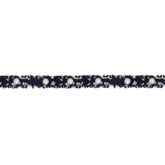 994105-0020 CINTA FANTASIA PERLA BAHAN 15 MM. POLIESTER 100% MARINO Venta en piezas de 20.00 M
