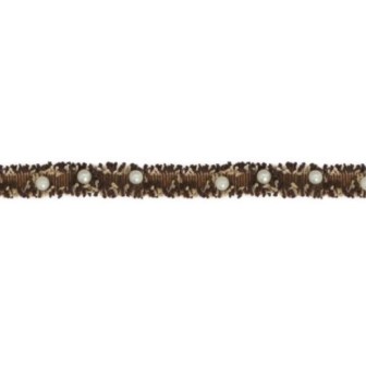 994105-0124 CINTA FANTASIA PERLA BAHAN 15 MM. POLIESTER 100% MARRON Venta en piezas de 20.00 M