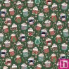 P121-CHM35916-DG PATCH. AMERICANO CHRISTMAS MINIATURES III (08) 110 CM. ALGODON 100% VERDE Venta en piezas de 7.00 M