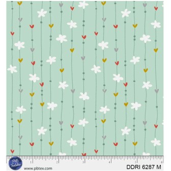 P121-DDRI6287M PATCH. AMERICANO DREAM DRIFTERS (03) 110 CM. ALGODON 100% MENTA Venta en piezas de 7.00 M