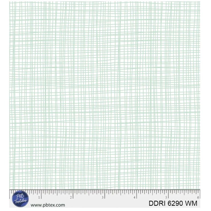 P121-DDRI6290WM PATCH. AMERICANO DREAM DRIFTERS (10) 110 CM. ALGODON 100% BLANCO/MENTA Venta en piezas de 7.00 M