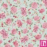 P121-PHIL6532TEAL PATCH. AMERICANO PEONY HILL (01) 110 CM. ALGODON 100% AGUA Venta en piezas de 7.00 M