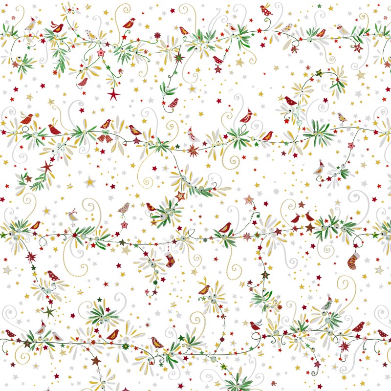 P121-TTRE6302W PATCH. AMERICANO TURNOWSKY TREASURES (25) 110 CM. ALGODON 100% BLANCO Venta en piezas de 7.00 M