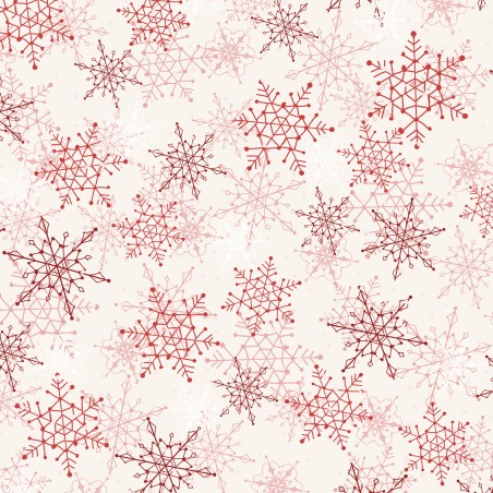 P121-WISO6233ER PATCH. AMERICANO WINTER SONG (09) 110 CM. ALGODON 100% CREMA/ROJO Venta en piezas de 7.00 M