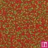 P135-AXUDM-23096-93 PATCH. AMERICANO PARVANEHS JEWELED CHRISTMAS (15) 110 CM. ALGODON 100% ROJO/DORADO Venta en piezas de 7.00 M