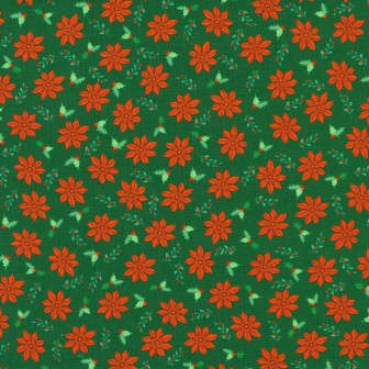 P135-SRKD-23907-224 PATCH. AMERICANO TINY TIDINGS (10) 110 CM. ALGODON 100% VERDE Venta en piezas de 7.00 M