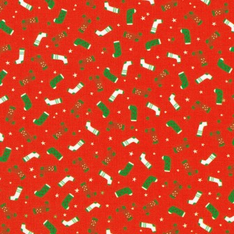 P135-SRKD-23908-105 PATCH. AMERICANO TINY TIDINGS (11) 110 CM. ALGODON 100% ROJO Venta en piezas de 7.00 M
