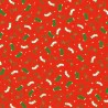 P135-SRKD-23908-105 PATCH. AMERICANO TINY TIDINGS (11) 110 CM. ALGODON 100% ROJO Venta en piezas de 7.00 M