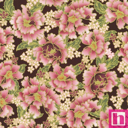 P135-SRKDM-23505-24 PATCH. AMERICANO IMPERIAL COLLECTION - GRACEFUL GRANES (21) 110 CM. ALGODON 100% ROSA/METALLIC Venta en piez