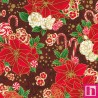 P135-SRKM-22945-113 PATCH. AMERICANO HOLIDAY FLOURISH PEPPERMINT TWIST (10) 110 CM. ALGODON 100% GRANATE/DORADO Venta en piezas