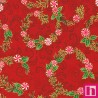 P135-SRKM-22947-93 PATCH. AMERICANO HOLIDAY FLOURISH PEPPERMINT TWIST (06) 110 CM. ALGODON 100% ROJO/DORADO Venta en piezas de 7