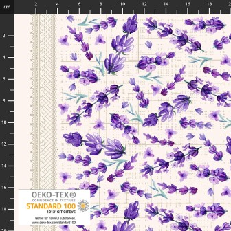 P137-4504-228 PATCH.AMERICANO LILAC LAVENDER (01) 110 CM. ALGODON 100% CREMA Venta en piezas de 6.00 M
