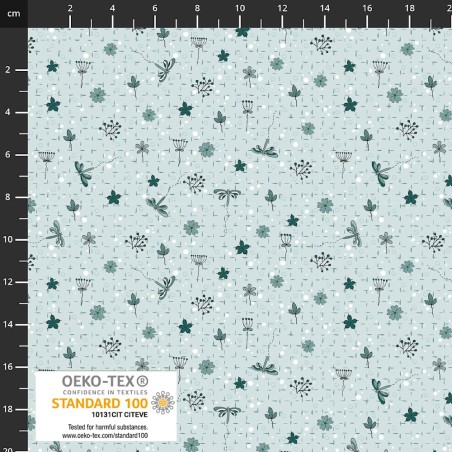 P137-4504-254 PATCH.AMERICANO WOODLAND TALE (03) 110 CM. ALGODON 100% CIELO Venta en piezas de 6.00 M