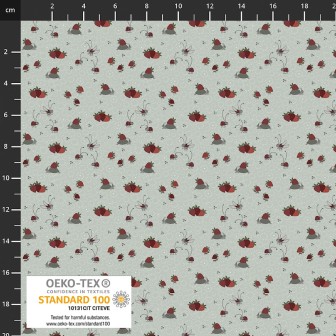 P137-4504-293 PATCH.AMERICANO STRAWBERRY MISCHIEF (15) 110 CM. ALGODON 100% GRIS Venta en piezas de 6.00 M
