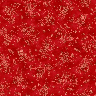 P17-MAS11091-R PATCH. AMERICANO CHRISTMASTIME (03) 110 CM. ALGODON 100% ROJO Venta en piezas de 7.00 M