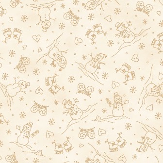 P17-MAS11094-E PATCH. AMERICANO CHRISTMASTIME (06) 110 CM. ALGODON 100% CREMA Venta en piezas de 7.00 M
