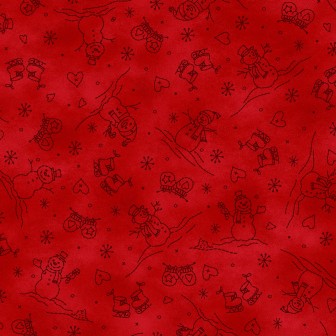 P17-MAS11094-R PATCH. AMERICANO CHRISTMASTIME (07) 110 CM. ALGODON 100% ROJO Venta en piezas de 7.00 M