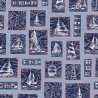 P17-MAS11100-B PATCH. AMERICANO REGATTA DAYS (01) 110 CM. ALGODON 100% AZUL Venta en piezas de 7.00 M