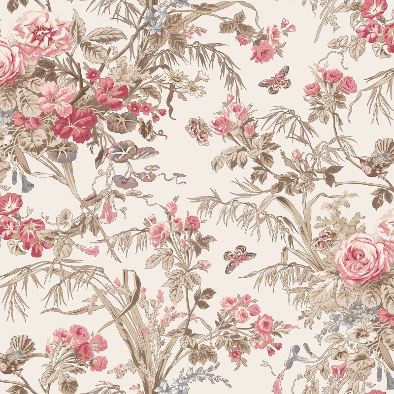 P17-MAS11130-W PATCH. AMERICANO MEADOW BLUSH (01) 110 CM. ALGODON 100% CREMA Venta en piezas de 7.00 M