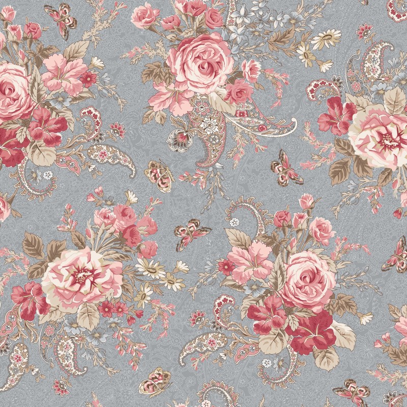P17-MAS11131-B PATCH. AMERICANO MEADOW BLUSH (07) 110 CM. ALGODON 100% AZUL Venta en piezas de 7.00 M