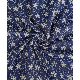 P69-5993-207 DENIM BORDADO ARJUN (01) 1.50 M.-180 GR/M2 - VISCOSA 80%-POLIESTER 20% DENIM Venta en piezas de 6.00 M