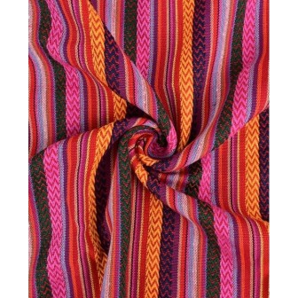 P69-9282-17 ALPUJARREÑA MEXICAN (08) 1.50 M. 200 GR/M2. POLIESTER 100% FUCSIA/AMARILLO Venta en piezas de 6.00 M