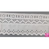 145744-000 PUNTILLA PASACINTAS BATISTA+BOLILLO ALONDRA 60 MM. POLIESTER 50%-ALGODON 50% BLANCO Venta en piezas de 13.80 M