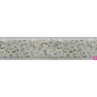 3288-18-02 BIES PERFILADO ZEITA-MARGARITA 18 MM. POLIESTER 70%-ALGODON 30% BLANCO/CELESTE Venta en piezas de 25.00 M
