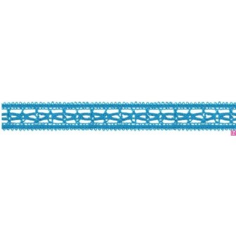 727387-0016 ENTREDOS BOLILLO NIARA 23 MM. POLIESTER 100% TURQUESA Venta en piezas de 25.00 M