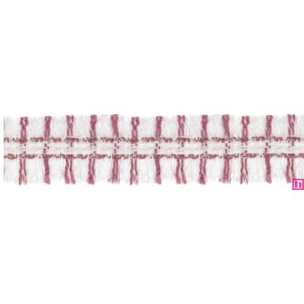 901033-06 GALON FLECO FANTASIA JASIRA 42 MM. POLIESTER 100% NATURAL/ROSA Venta en piezas de 10.00 M