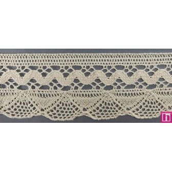 9484-102 PUNTILLA BOLILLO NADIR 55 MM. ALGODON 100% MARFIL Venta en piezas de 25.00 M