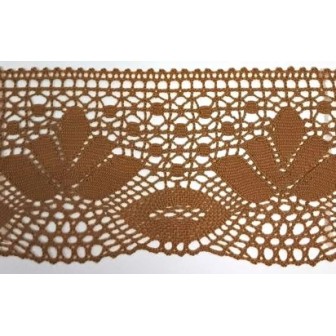 9708-27 PUNTILLA BOLILLO CHARO 75 MM. ALGODON 100% MIEL Venta en piezas de 25.00 M