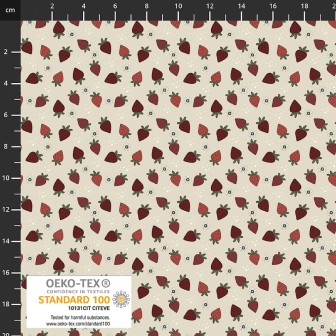 P137-4504-283 PATCH.AMERICANO STRAWBERRY MISCHIEF (14) 110 CM. ALGODON 100% HIELO Venta en piezas de 6.00 M