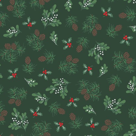 P17-MASM11110-G PATCH. AMERICANO MERRY MIX (02) 110 CM. ALGODON 100% VERDE/PLATA METALLIC Venta en piezas de 7.00 M