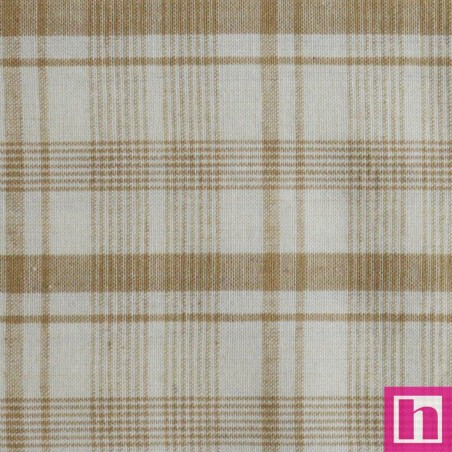 66097 PATCH. AMERICANO TRAMADO WILLSON (54) 110 CM. ALGODON 100% MARFIL/CAMEL Venta en piezas de 7.00 M