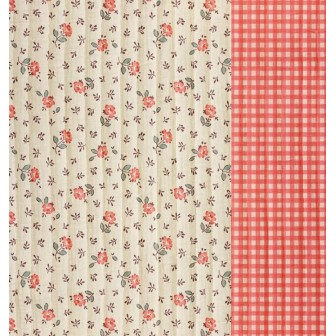 68007 ACOLCHADO ESTAMPADO EZAPOTE (01) 130 CM. 340 GR/M2. ALGODON 100% BEIG/CORAL Venta en piezas de 5.00 M