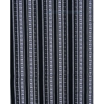 P69-9282-69 ALPUJARREÑA MEXICAN (16) 1.50 M. 200 GR/M2. POLIESTER 100% NEGRO/BLANCO Venta en piezas de 6.00 M