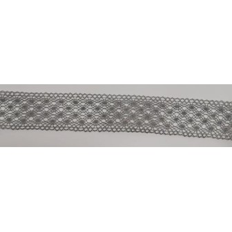 2022-W3 ENTREDOS BOLILLO BENNY 30 MM. ALGODON 100% GRIS Venta en piezas de 30.00 M
