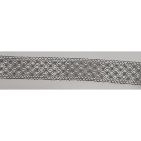 2022-W3 ENTREDOS BOLILLO BENNY 30 MM. ALGODON 100% GRIS Venta en piezas de 30.00 M