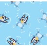 67918 TEJIDO ESTAMPADO BLUEY AND FRIENDS (00) 1.40 M. 130 GR/M2 ALGODON 100% AZUL Venta en piezas de 6.00 M