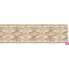 981253-0003 GALON FANTASIA ANDREA 45 MM. POLIESTER+PET MARFIL/DORADO Venta en piezas de 9.10 M