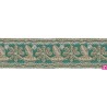 981254-0013 GALON FANTASIA ADONIS 45 MM. POLIESTER+PET VERDE/DORADO Venta en piezas de 9.30 M