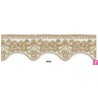 981255-0003 PUNTILLA FANTASIA EVELIA 45 MM. PET+METALLIC MARFIL/DORADO Venta en piezas de 9.30 M