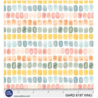 P121-GARD6197WMU PATCH. AMERICANO GARDENSCAPE (09) 110 CM. ALGODON 100% BLANCO/MULTI Venta en piezas de 7.00 M