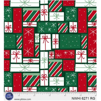 P121-NWHI6271RG PATCH. AMERICANO NUTCRACKER WHIMSY (03) 110 CM. ALGODON 100% VERDE/ROJO Venta en piezas de 7.00 M